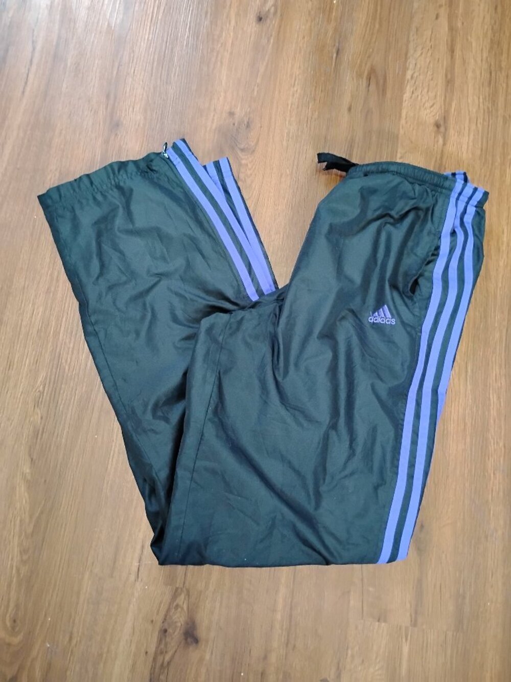 Vintage Adidas 3 Stripe Lined Wind Pants Joggers Trainers Purple